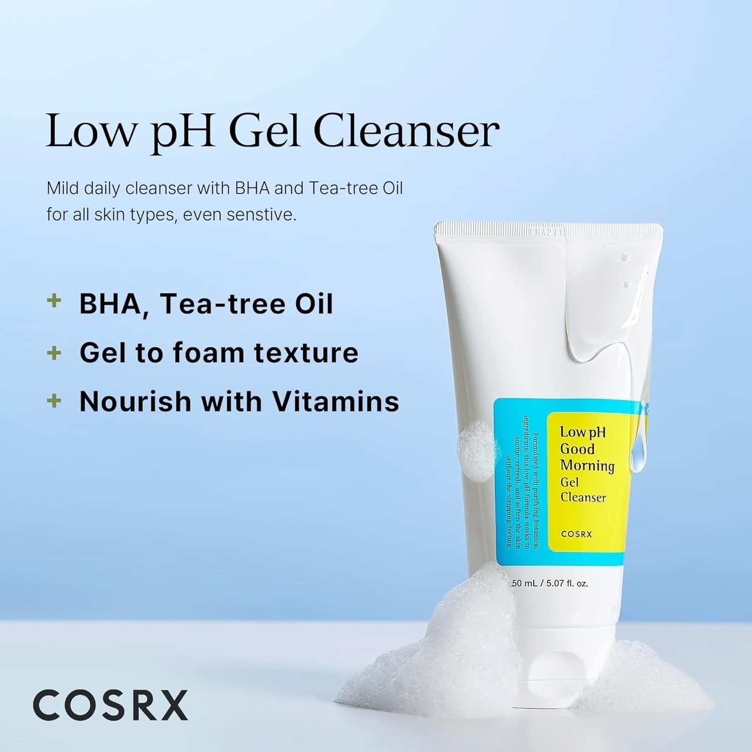 COSRX Low pH Good Morning Gel Cleanser Mini Size (50ml)