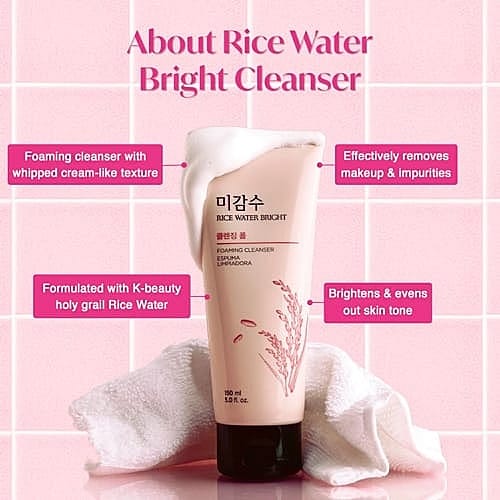 The Face Shop Rice Water Bright Foaming Cleanser (150ml)