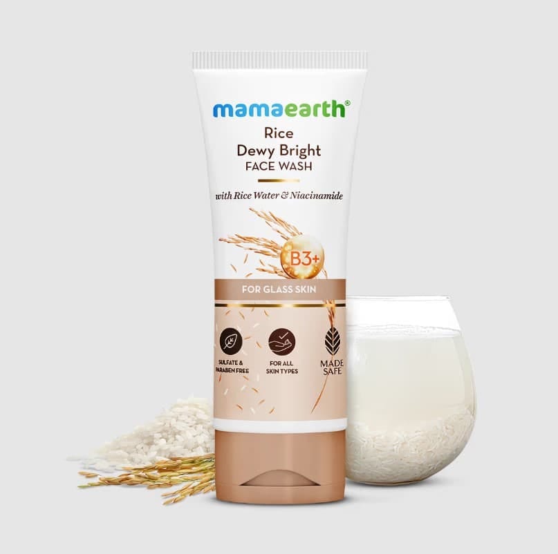Mamaearth Rice Dewy Bright Face Wash (100g)