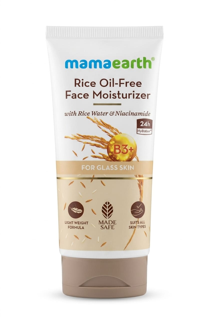 Mamaearth Rice Oil-Free Face Moisturizer (80g)