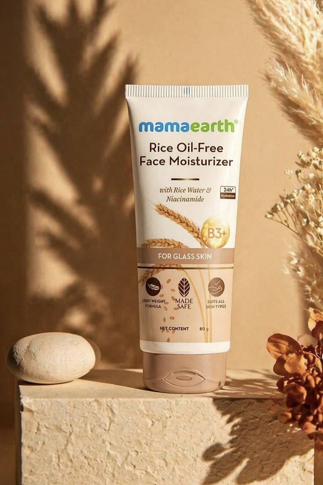 Mamaearth Rice Oil-Free Face Moisturizer (80g)