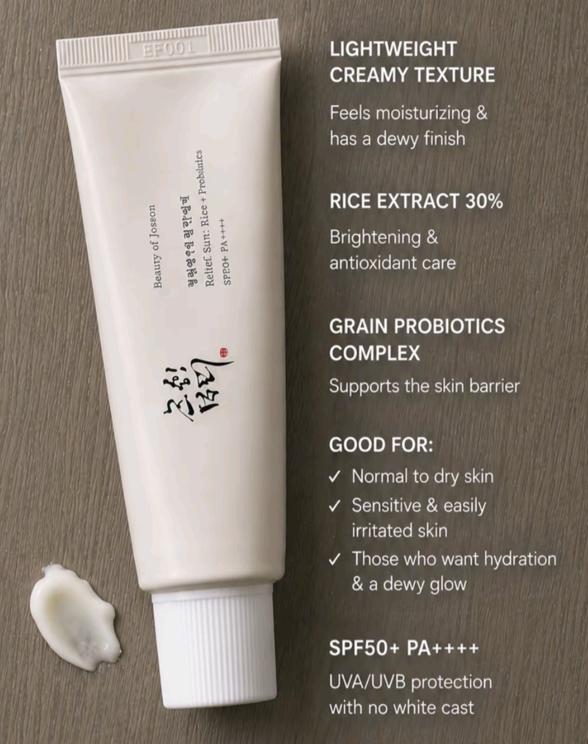 Beauty of Joseon Relief Sun : Rice + Probiotics (50ml)